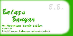 balazs banyar business card